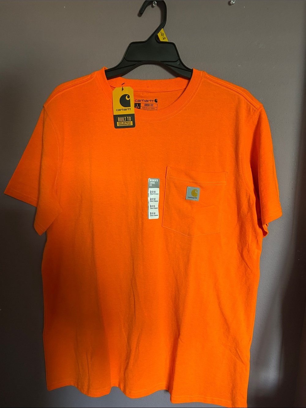 Carhartt Bright Orange Short-Sleeve Pocket Tee